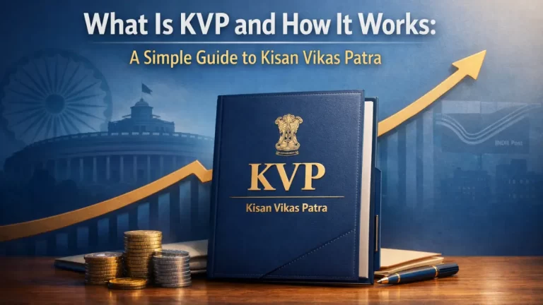 Featured image explaining what Kisan Vikas Patra (KVP) is and how it works as a government-backed savings scheme offering fixed, predictable returns in India